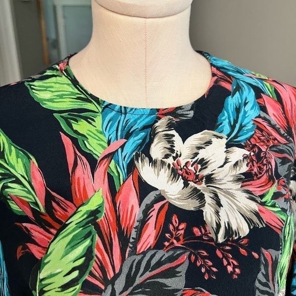 ZARA Woman Tropical Kimono Style Mini Dress - Picture 3 of 12